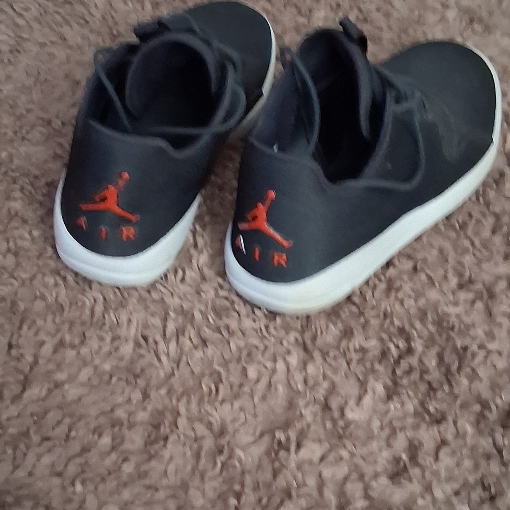 Jordan Black and Orange Sneakers